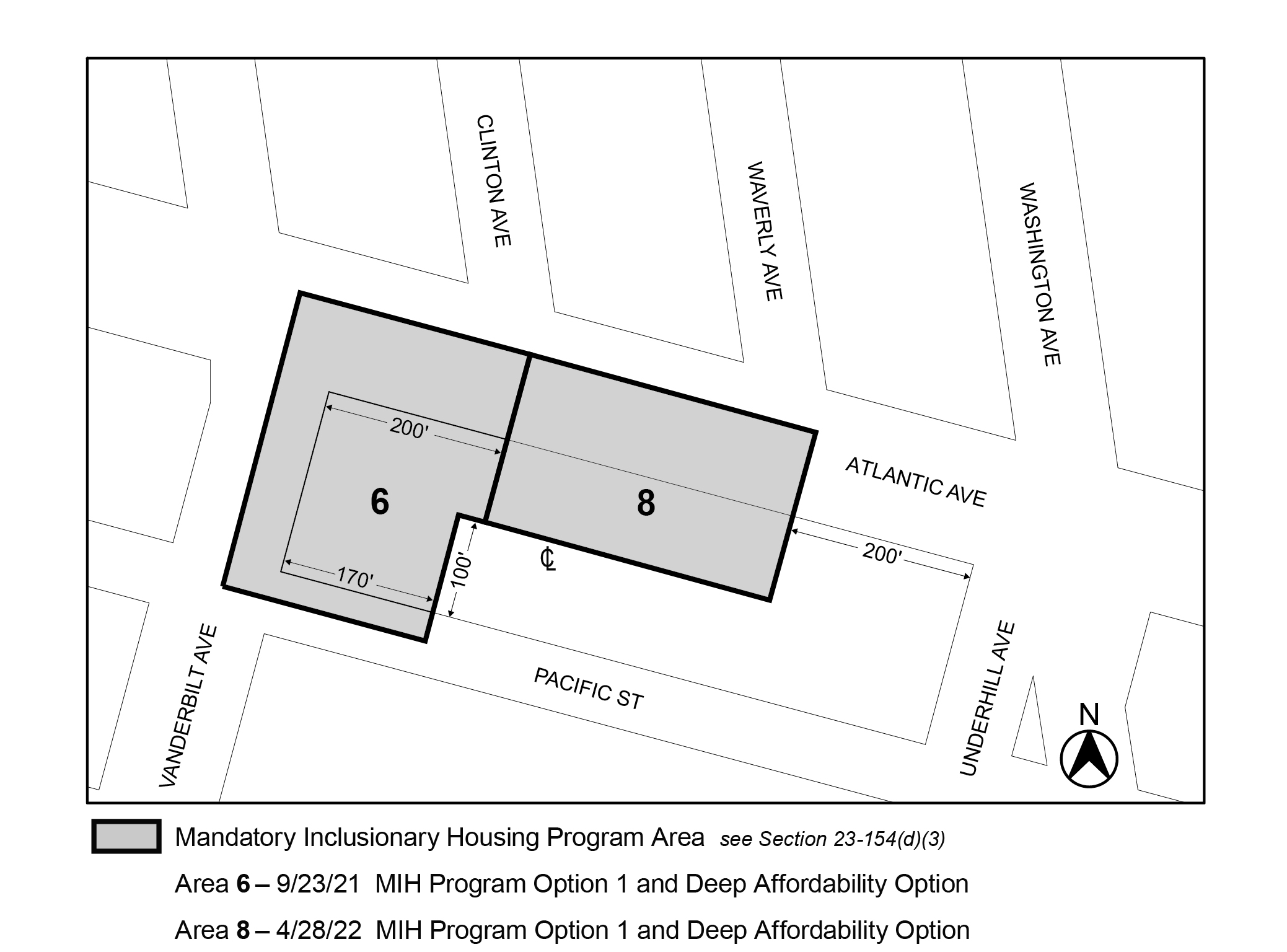 APPENDIX F, Brooklyn CD 8, Map 4, MIH areas 6 and 8, effective date 28 April, 2022
