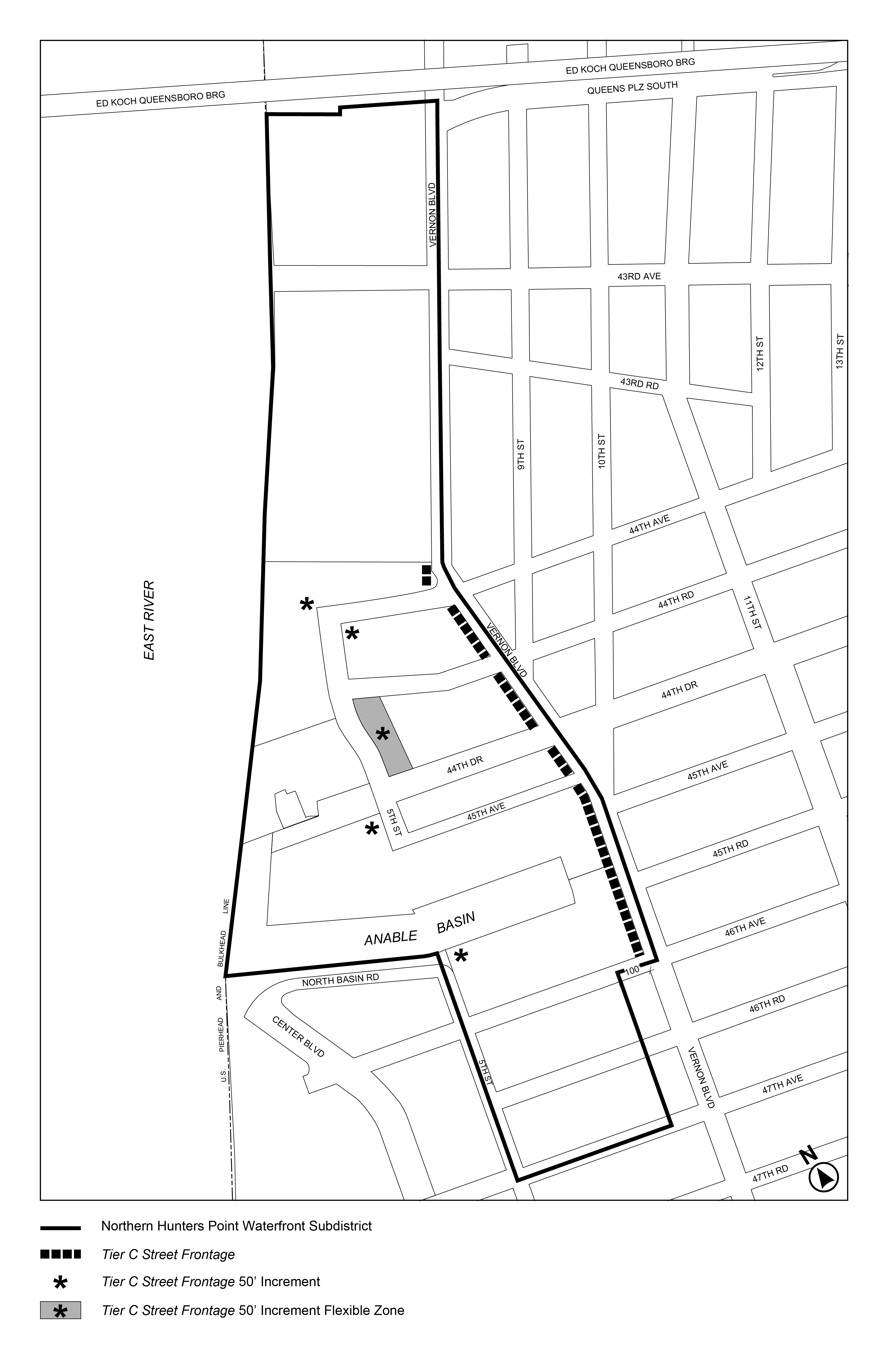 Map 2_Northern Hunters Point WF Subdistrict Plan Maps_Streetscape Regulations