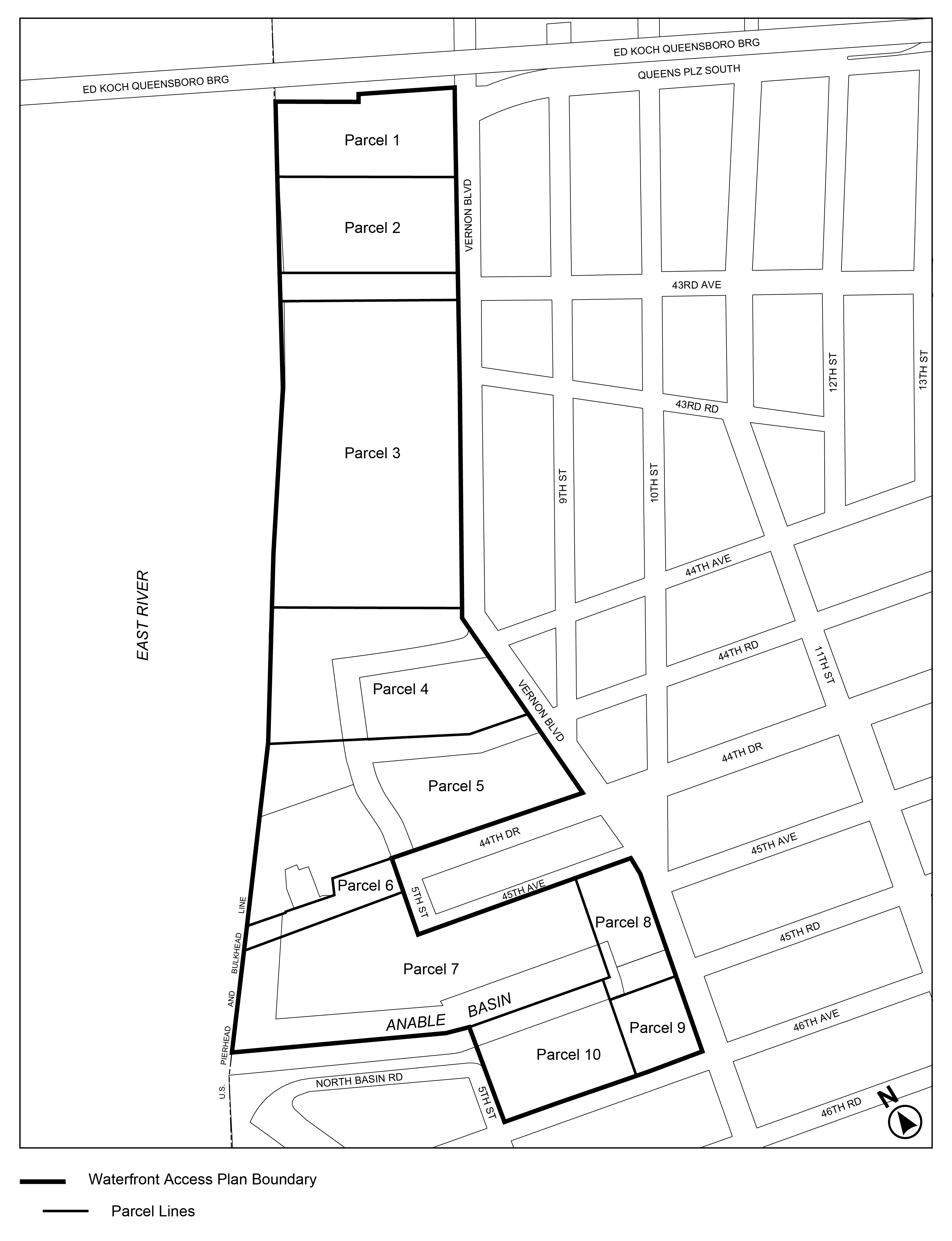 Map 3_Northern Hunters Point WF Subdistrict Plan Maps_WF Access Plan Parcels Designation