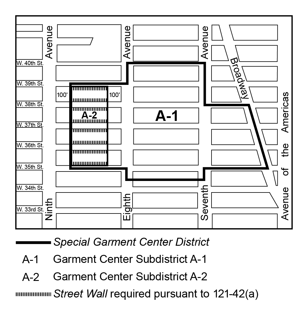 Article XII, Chapter 1, Appendix A - Special Garment Center District and Subdistricts