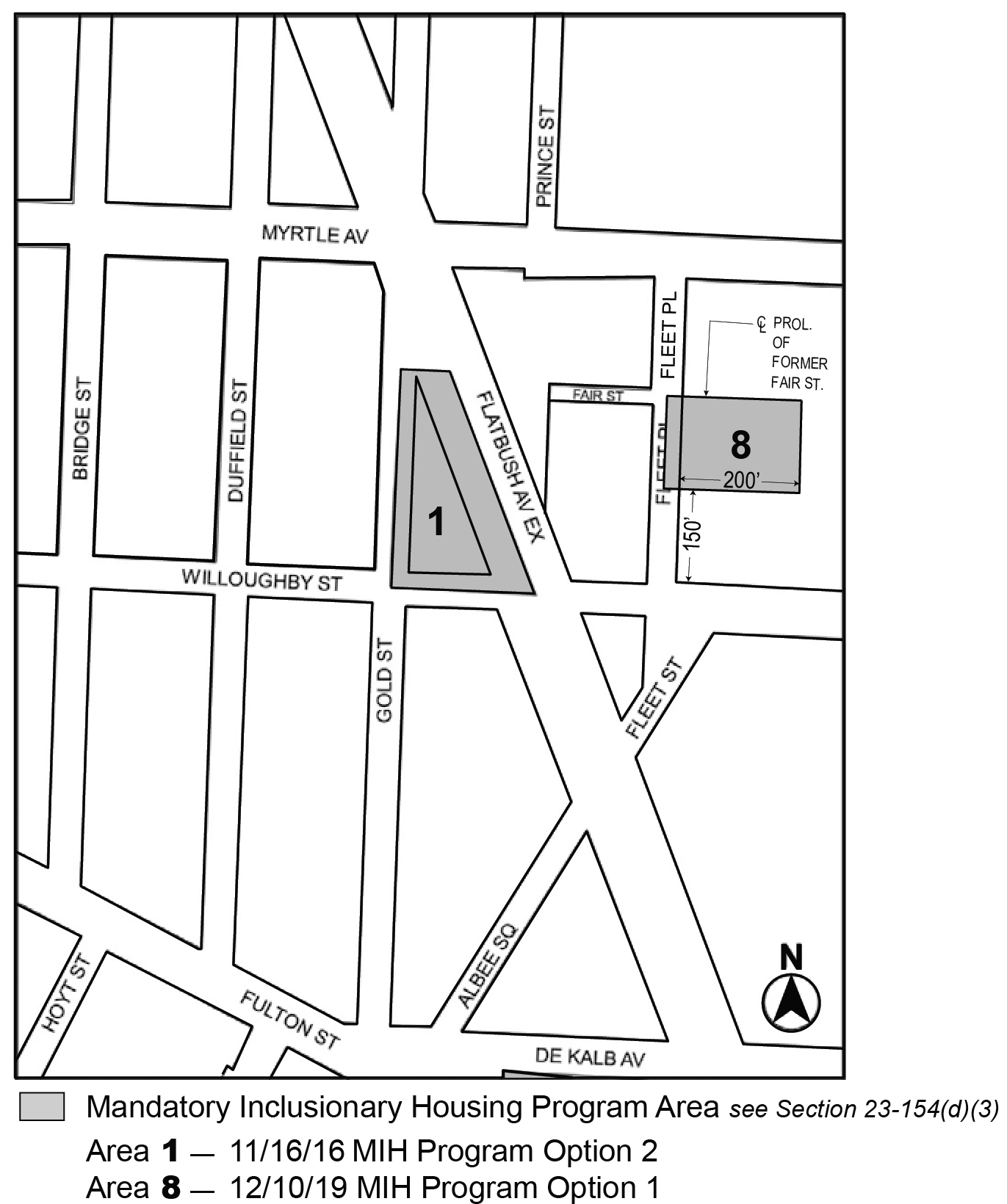 APPENDIX F, Brooklyn CD 2, Map 5, MIH areas 1, 8 effective date 10th December, 2019