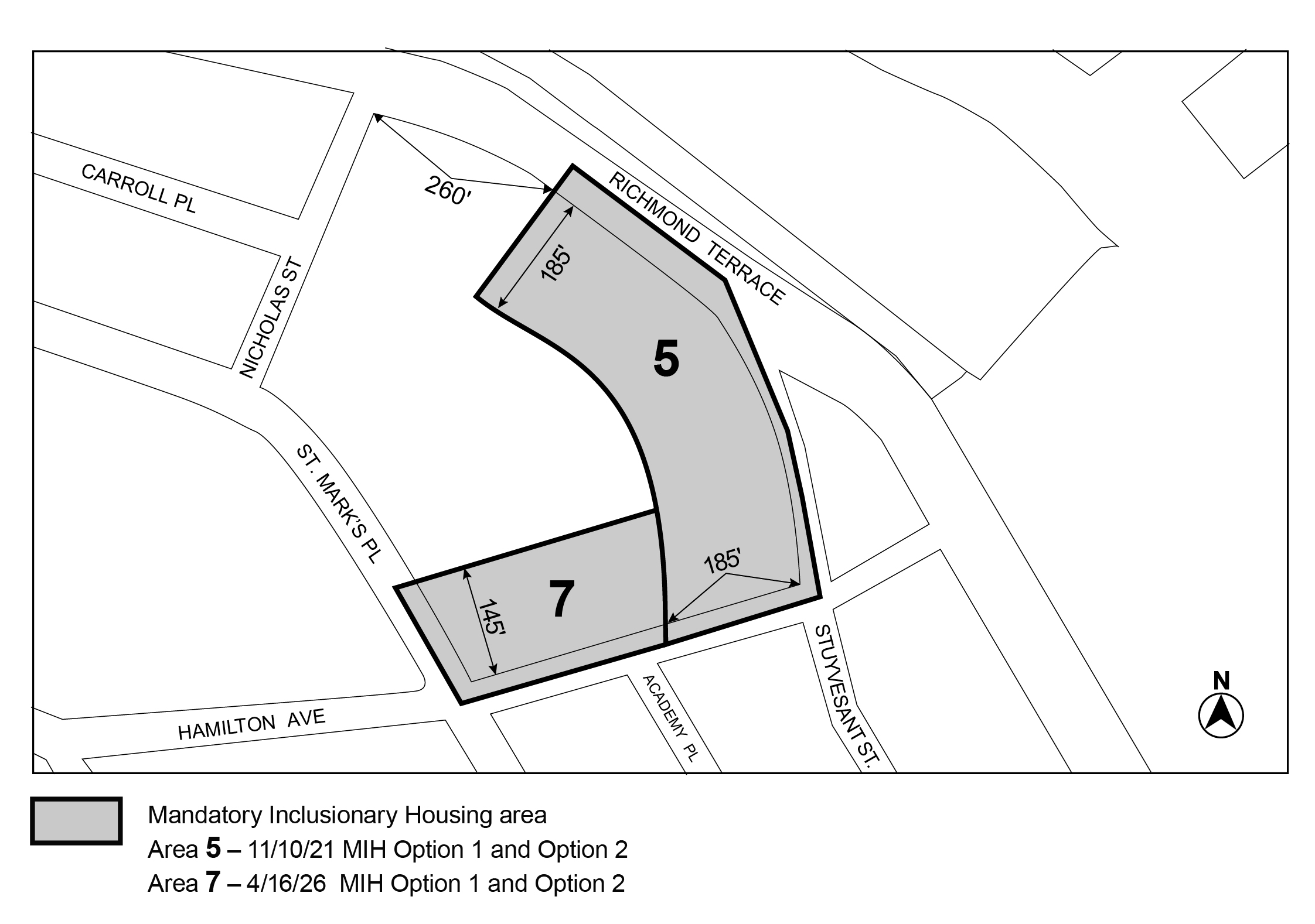 APPENDIX F, Staten Island, CD 1, Map 3, MIH areas 5 and 7