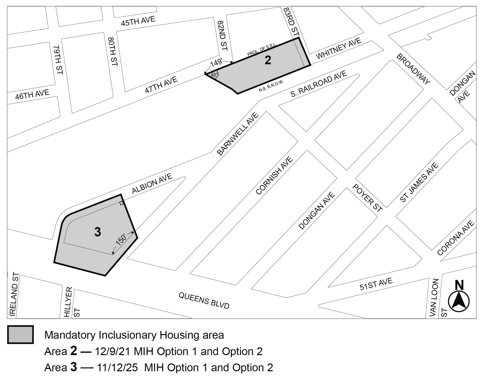 APPENDIX F, Queens CD 4, Map 2, MIH area 3 (Option 1), per <a class='sec-link-inline' target='_blank' href='/article-vii/chapter-8#78-01'><span>78-01</span></a> Queens Blvd (N 250054 ZRQ), adopted 12th November, 2025