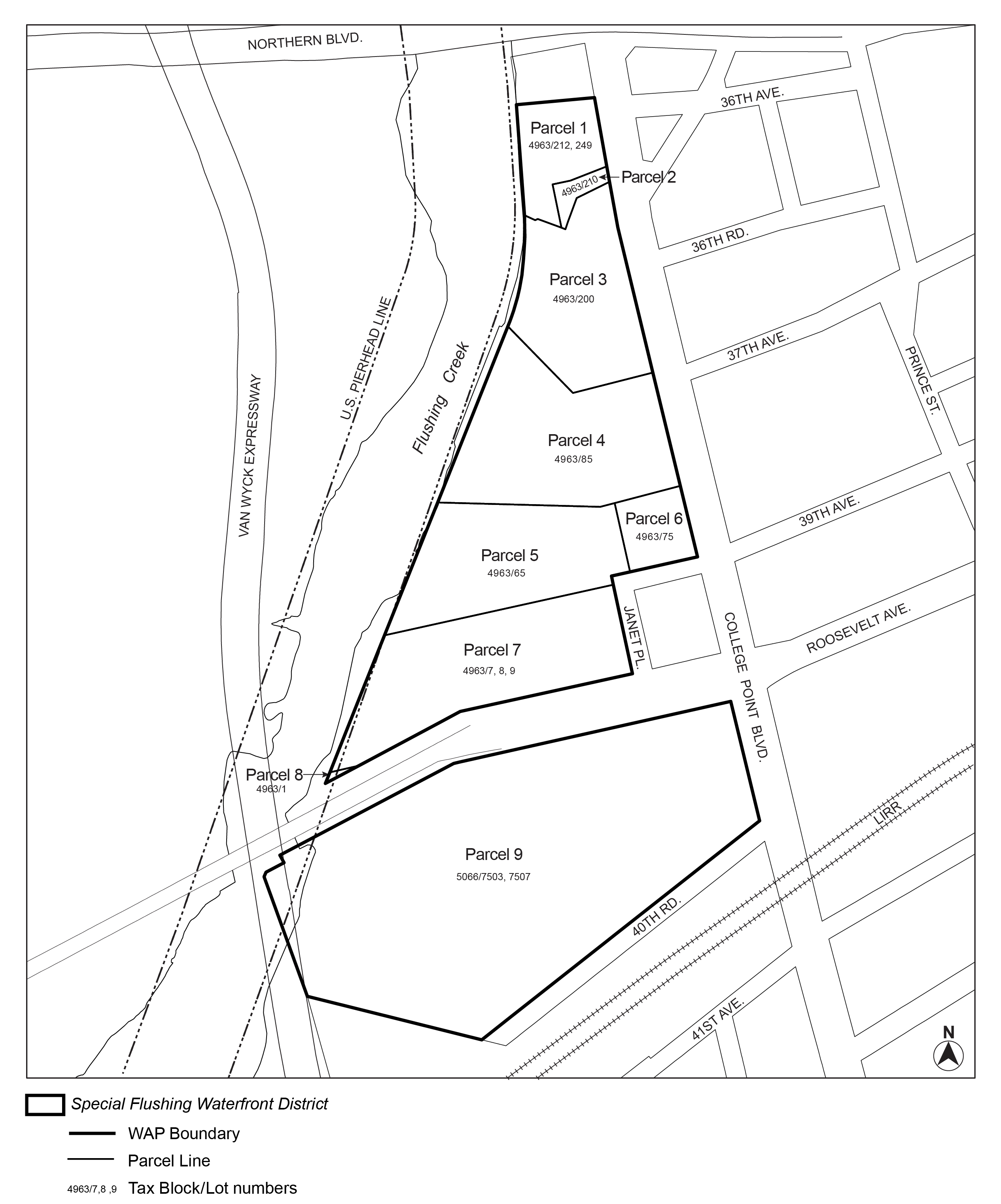 Map 4. Waterfront Access Plan: Parcel Designation