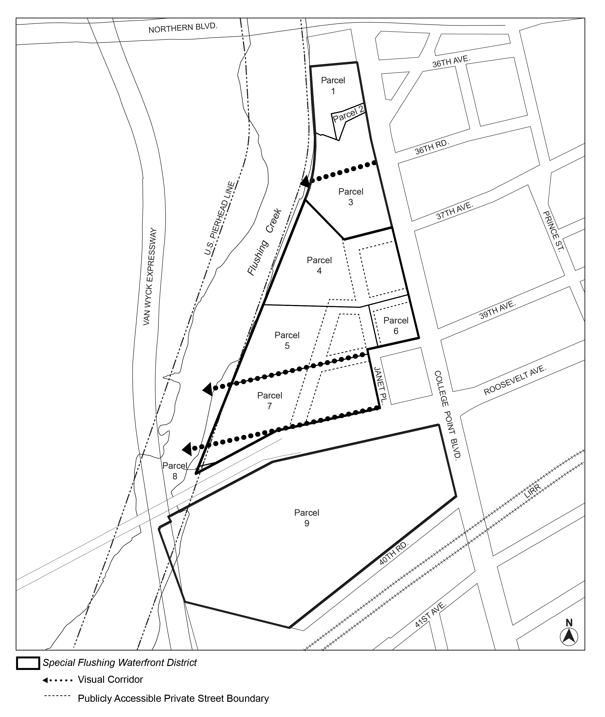Map 5. Waterfront Access Plan: Visual Corridors