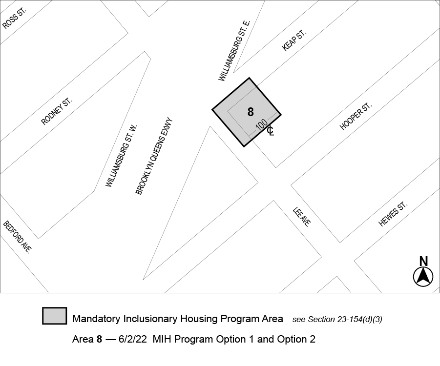 APPENDIX F, BK CD 1, Map 5, added per 103 Lee Avenue (N 210313 ZRK) adopted 2nd June, 2022
