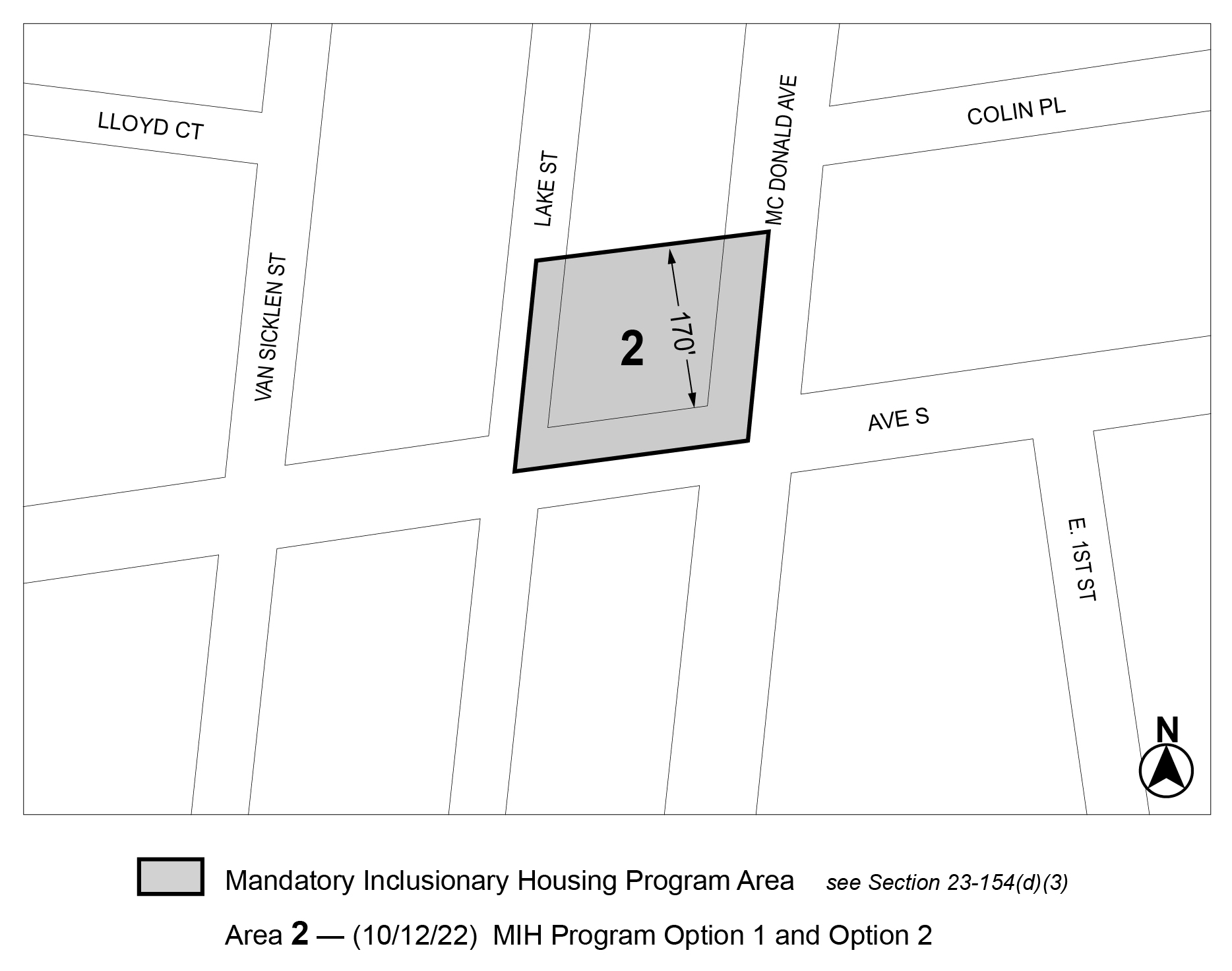 APPENDIX F BK CD 11, Map 2, MIHa 2, per 2080 McDonald Avenue (N 210175 ZRK), adopted 12th October, 2022