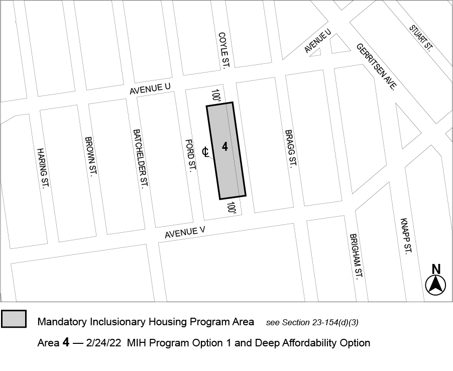 Added APPENDIX F CD 15 BK, Map 4, Area 4, per 2134 Coyle Street (N 210240 ZRK, Option 1, Deep Affordability Option) adopted 24 February, 2022