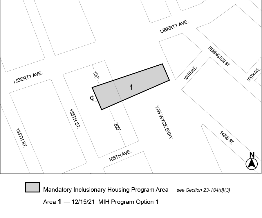Added Map 1, MIH area 1 (Option 1) to APPENDIX F, Queens CD 10, adopted per <a class='sec-link-inline' target='_blank' href='/article-x/chapter-3#103-16'><span>103-16</span></a> Van Wyck Expressway text amendment (N 210165 ZRQ; 15th Dec 2021)