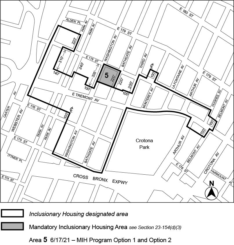 CD6, Map 3, Area 1, Option 1 and Option 2 (N 210062 ZRX, St. Joseph's -- 1949 Bathgate Avenue, 17th June, 2021)